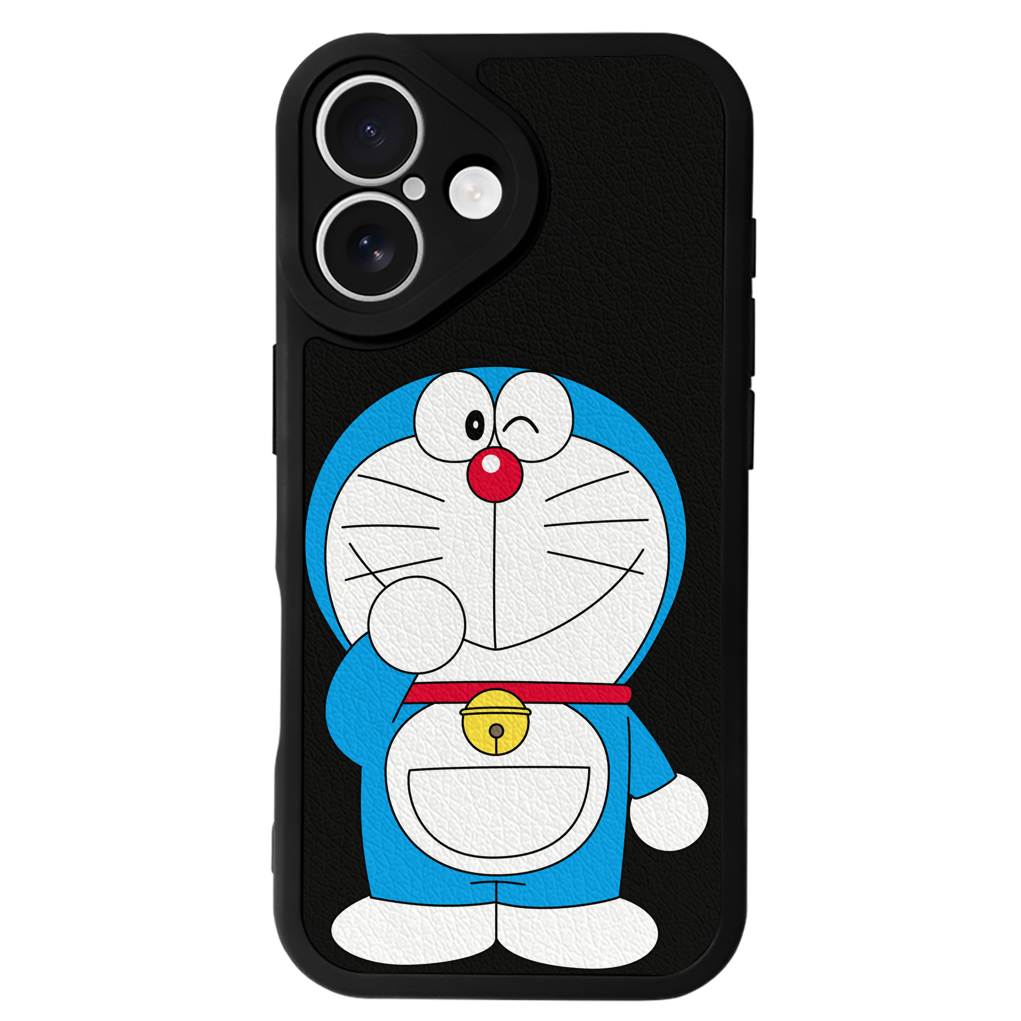 （画像用） ドラえもん Doraemon 【iPhone 16シリーズ対応】シリコンスマホケース（レザー調） 材質：シリコン